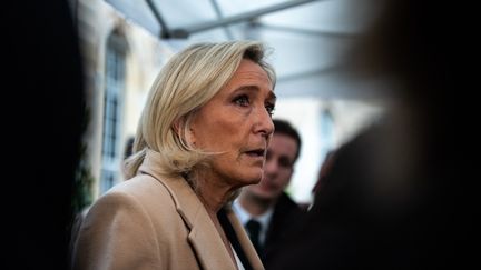 Marine Le Pen à Paris, le 25 novembre 2024. (ANDREA SAVORANI NERI / NURPHOTO / AFP)