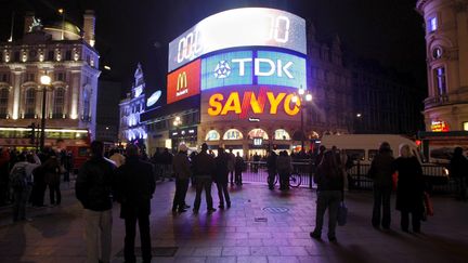 Picadilly Circus, place emblématique de Londres (Grande-Bretagne). Photo d'illustration. (FELIPE TRUEBA / EPA)