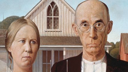 Détail de "American Gothic", 1930,  de Grant Wood (1891-1942), Chicago, The Art Insitute of Chicago, Friends of American Art Collection
 (The Art Institute of Chicago)