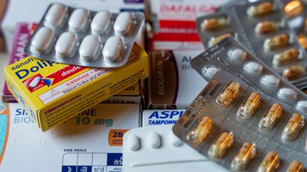 Boxes of medicines and tablets. Illustrative image. (JEAN-MARC BARRERE / HANS LUCAS)