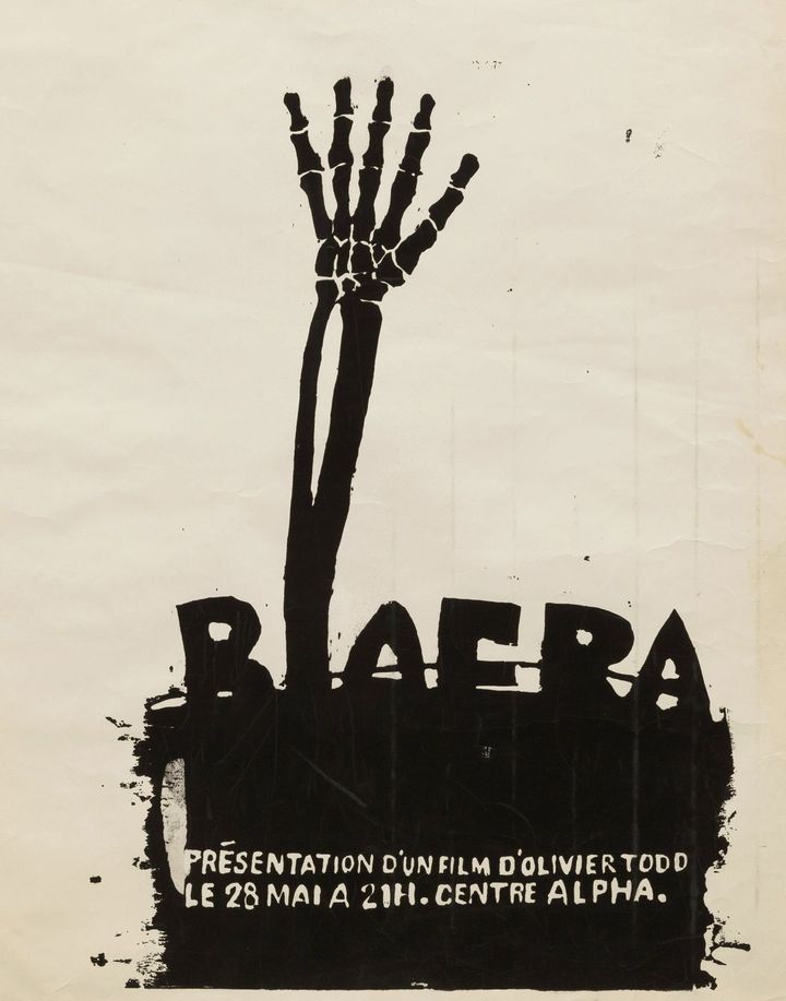 Affiche de mai 68. Biafra présentant un film d'Olivier Todd.  (AFP/©Collection Michael Lellouche/Leemage )