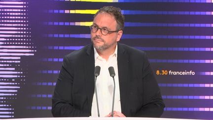 le député NFP-Place publique des Yvelines et ancien ministre de la Santé Aurélien Rousseau, sur franceinfo, le 22 septembre 2024. (FRANCEINFO / RADIO FRANCE)