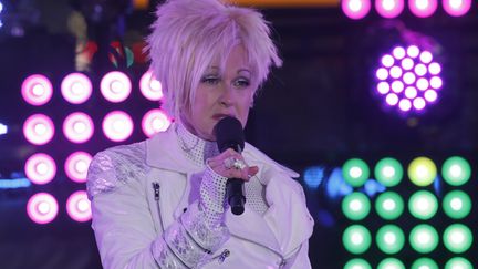 Cyndi Lauper à Times Square, à New York, le 31 décembre 2020. (GARY HERSHORN / EPA/NYPPA/TSA)