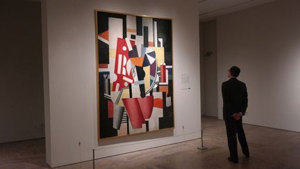 "Composition (Le typographe)" de Fernand Léger, au Metropolitan Museum de New York, dans le cadre de l'exposition "Cubisme : la collection Leonard Lauder" qui ouvre le 20 octobre 2014
 (Selcuk Acar / Anadolu Agency)