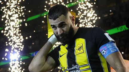 Karim Benzema avec Al-Ittihad lors de la Coupe du monde des clubs à Djeddah, en Arabie saoudite, le 12 décembre 2023. (JOSE BRETON / AFP)