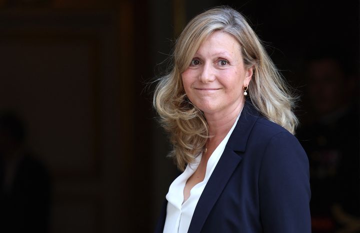 Yaël Braun-Pivet lors de son arrivée à l'hôtel Matignon, le 21 juin 2022, à Paris. (THOMAS COEX / AFP)