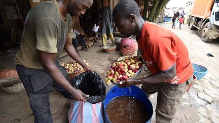 des négociants parcourent les campagnes et les villages pour acheter la petite production des planteurs. La cola est l’unique culture de rente dont le contrôle échappe totalement à l’Etat. (Sia Kambou / AFP)