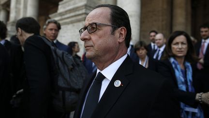 François Hollande, le 25 mars 2017 à Rome (Italie) à l'occasion des 60 ans du traité de Rome. (MAXPPP)