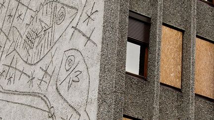 Les fresques de Pablo Picasso sur le Bloc H, menacé de démolition, à Oslo
 (ODD ANDERSEN / AFP)