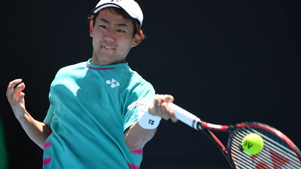 Yoshihito Nishioka sera le principal danger de l'équipe japonaise en Coupe Davis. (WILLIAM WEST / AFP)