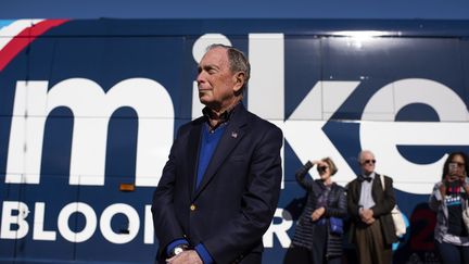 Le candidat à l'investiture démocrate Michael "Mike" Bloomberg, en déplacement de campagne, à Austin (Texas), le 11 janvier 2020.&nbsp; (MARK FELIX / AFP)