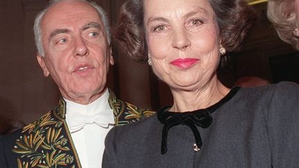 Liliane Bettencourt en 1988 avec son époux André, décédé depuis (AFP/GERARD FOUET)