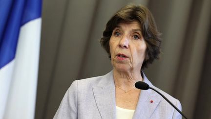 La ministre des Affaires étrangères, Catherine Colonna, à Lauterbourg (Bas-Rhin), le 21 juillet 2023. (FREDERICK FLORIN / AFP)