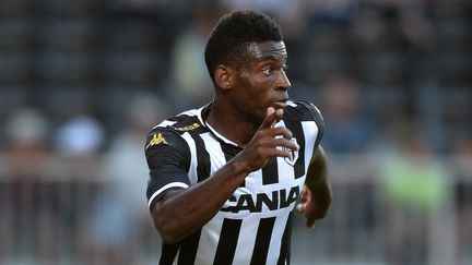 Le footballeur Jean-Pierre Nsame, le 1er ao&ucirc;t 2015, &agrave; Angers (Maine-et-Loire). (JEAN-SEBASTIEN EVRARD / AFP)