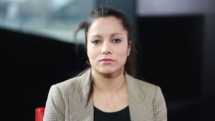 Houria Bouteldja, porte-parole du Parti des Indig&egrave;nes de la R&eacute;publique, en juin 2010, &agrave; Paris. (CAPMAN / SIPA)