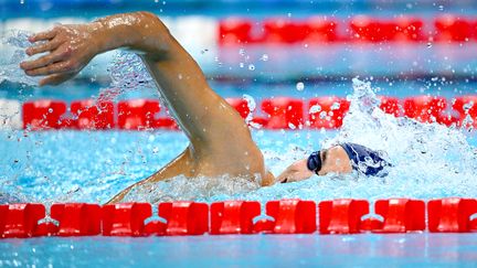 Ugo Didier en crawl lors de la finale du 200 m 4 nages (IM S9) au terme de laquelle le Français pendra la 2e place, juste devant son compatriote Hector Denayer. C'est la troisième médaille pour Didier dans ces Jeux, après l'or (400 m nage libre) et l'argent (100 m dos). (HAHN LIONEL / KMSP)