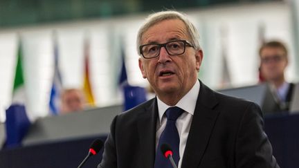 Le pr&eacute;sident de la Commission europ&eacute;enne, Jean-Claude Juncker, le 9 septembre 2015 au Parlement europ&eacute;en, &agrave; Strasbourg. (CLAUDE  TRUONG-NGOC / CITIZENSIDE.COM / AFP)