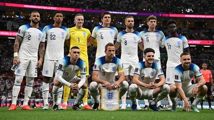 L'équipe d'Angleterre avant son 8e de finale de la Coupe du monde face au Sénégal, le 4 décembre 2022. (Paul ELLIS / AFP)