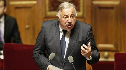 G&eacute;rard Larcher, le 1er octobre 2014, apr&egrave;s son &eacute;lection &agrave; la pr&eacute;sidence du S&eacute;nat.&nbsp; (MATTHIEU ALEXANDRE / AFP)