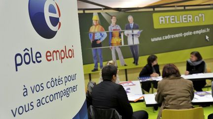 Un salon de l'emploi organis&eacute; par P&ocirc;le emploi, &agrave; Nantes (Loire-Atlantique) en janvier 2013.&nbsp; (ALAIN LE BOT / AFP)