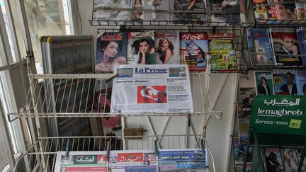 Dans une boutique de journaux à Tunis, le 6 mai 2018. (CHEDLY BEN IBRAHIM / NURPHOTO)