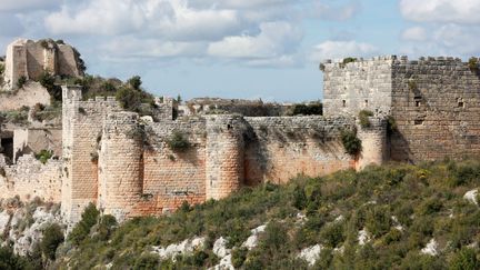 Fragilisée par le séisme du 6 février 2023, la forteresse de Saladin, un site du patrimoine mondial de l'UNESCO, dans la province syrienne de Lattaquié le 7 mars 2023 (LOUAI BESHARA / AFP)