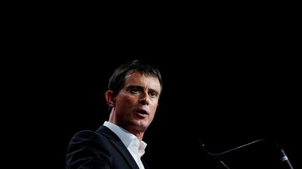 Le Premier ministre, Manuel Valls, lors d'un discours à Belleville-sur-Mer (Seine-Maritime), 26 juin 2016. (CHARLY TRIBALLEAU / AFP)