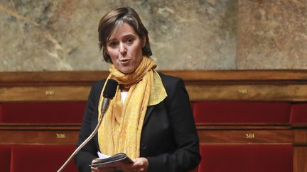 Cendra Motin, députée la République en marche (LREM) de l'Isère, le 28 juillet 2017 à l'Assemblée nationale, à Paris. (JACQUES DEMARTHON / AFP)