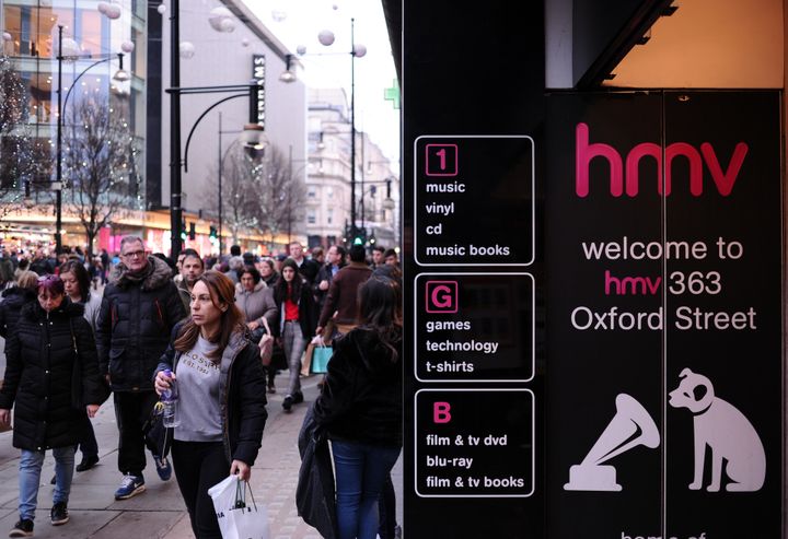 Le magasin HMV à Oxford Street, en décembre 2018
 (David Cliff / NurPhoto)