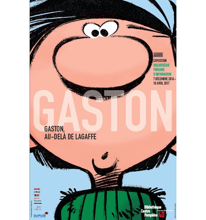 Affiche de l'exposition "Gaston, au-delà de Lagaffe"
 (BPI)