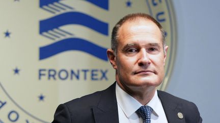 Fabrice Leggeri, patron démissionnaire&nbsp;de l'agence Frontex, le 29 avril 2022, à Varsovie (Pologne). (JANEK SKARZYNSKI / AFP)