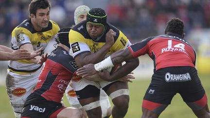 Lors de la dernière journée fin janvier, La Rochelle avait signé une performance de haut vol en s'imposant sur le terrain de Toulon (23-20). (ANNE-CHRISTINE POUJOULAT / AFP)