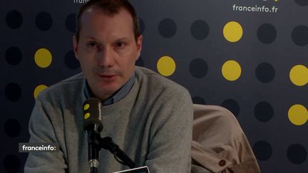 David Cormand,&nbsp;le secrétaire national d'EELV, était l'invité du "19h20 politique" sur franceinfo mercredi 11 avril 2018. (FRANCEINFO)