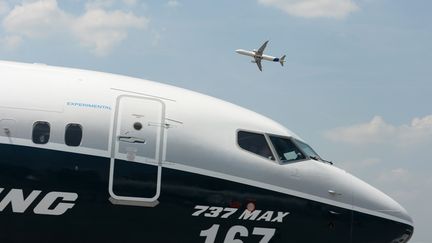 Le cockpit d'un Boeing 737 Max à l'aéroport du Bourget (Seine-Saint-Denis), le 21 juin 2017. (ERIC PIERMONT / AFP)