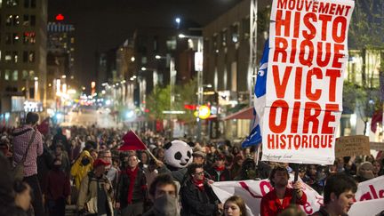 A Montr&eacute;al (Canada), le 16 mai 2012. (ROGERIO BARBOSA / AFP)