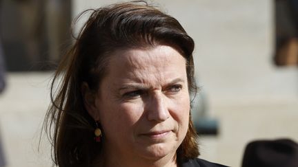 La Défenseure des droits Claire Hédon à l'Hôtel des Invalides à Paris le 15 octobre 2021. (LUDOVIC MARIN / POOL)