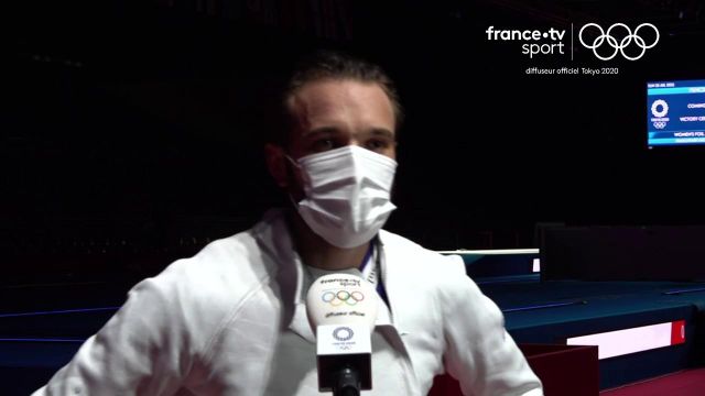 La première réaction de Romain Cannone après son titre olympique. "Je suis joueur et je prends du plaisir à chaque touche".
