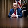 Donald Trump lors d'une rencontre avec ses partisans afro-américains à la Maison Blanche, à Washington (Etats-Unis), le 10 juin 2020. (POOL / GETTY IMAGES NORTH AMERICA / AFP)