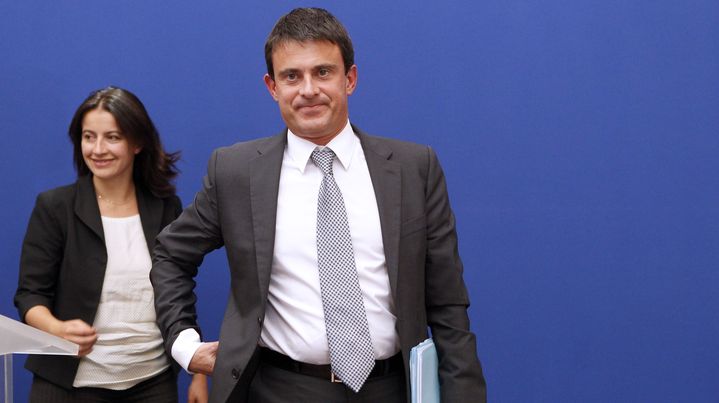 La ministre du Logement, C&eacute;cile Duflot,et le ministre de l'Int&eacute;rieur, Manuel Valls, le 6 septembre 2012 &agrave; Matignon. (CHESNOT /SIPA)