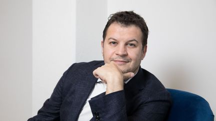 Guillaume Musso le 28 mars 2019 à Paris (Arnaud JOURNOIS / Le Parisien / MAXPPP)