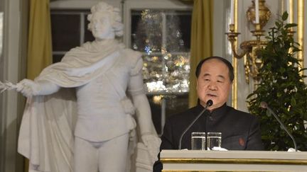 Mo Yan lors de son discours devant l&#039;Académie Nobel (7/12/2012)
 (Jonas Ekstromer / Scanpix Sweden / AFP)