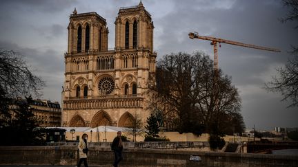 Notre-Dame de Paris le 17 mars 2020 (CHRISTOPHE ARCHAMBAULT / AFP)