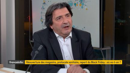 Dominique Restino, président de la CCI de Paris, invité éco de franceinfo, le 20 novembre 2020. (FRANCEINFO / RADIO FRANCE)