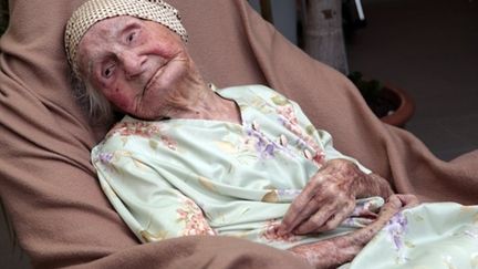 Eugénie Blanchard, morte à St-Barthélémy à 114 ans le 4 novembre 2010, était la doyenne de l'humanité. (AFP - Cyril Folliot)