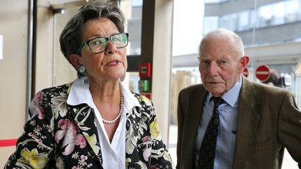 Viviane Lambert et Pierre Lambert, les parents de Vincent Lambert, à Reims (Marne), le 9 juin 2019. (FRANCOIS NASCIMBENI / AFP)