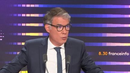 Olivier Faure, first secretary of the Socialist Party, on franceinfo. (FRANCE INFO / RADIOFRANCE)