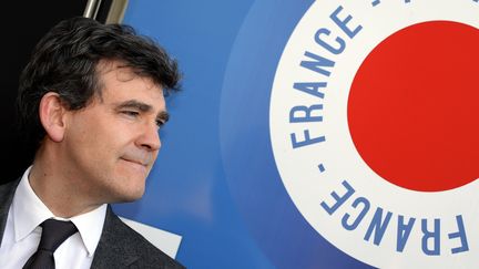 Arnaud Montebourg, le ministre du Redressement productif, &agrave; la gare Saint-Charles, &agrave; Marseille (Bouches-du-Rh&ocirc;ne), le 2 avril 2013. (GERARD JULIEN / AFP)