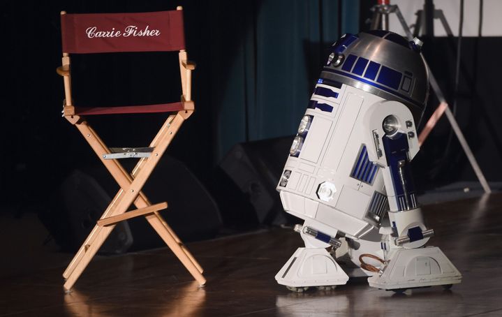 Le célèbre robot R2D2, de "Star Wars" pour l'hommage à Carrie Fisher à Los Angeles, mars 2017
 (KEVIN WINTER / GETTY IMAGES NORTH AMERICA / AFP)