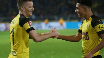 La joie de Reus et Sancho (FIRO SPORTPHOTO/J?RGEN FROMME / AUGENKLICK/FIRO SPORTPHOTO)