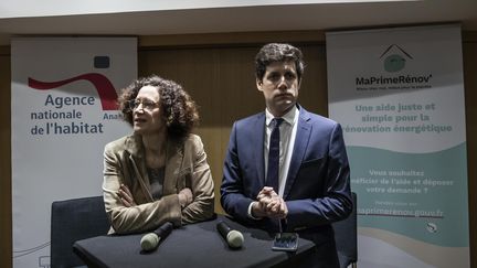 Le 8 janvier 2019, Julien de Normandie et Emmanuelle Wargon lançaient le dispositif MaPrimRenov. (ALEXIS SCIARD / MAXPPP)